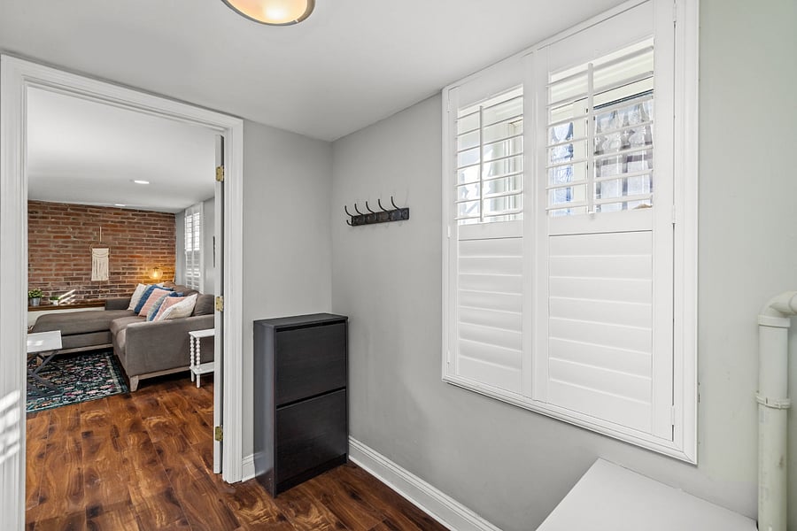 Entry hall with coat & shoe storage