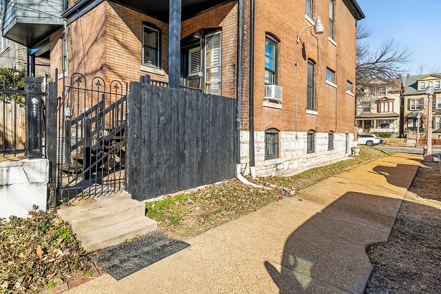 Free street parking next to the patio entrance