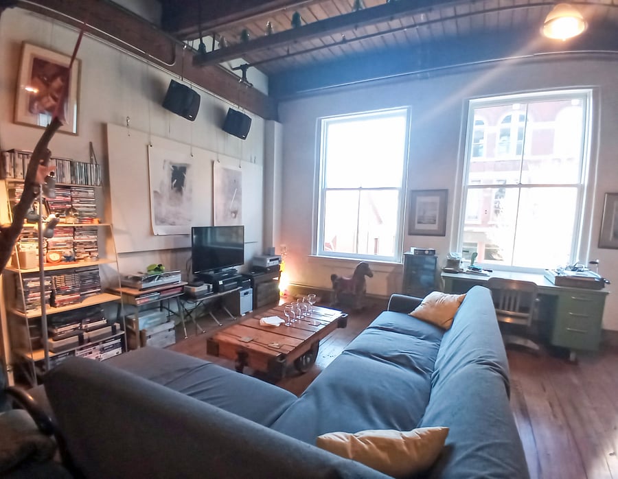 Discover the den, where ample seating provides a cozy and inviting atmosphere for relaxation and socializing.