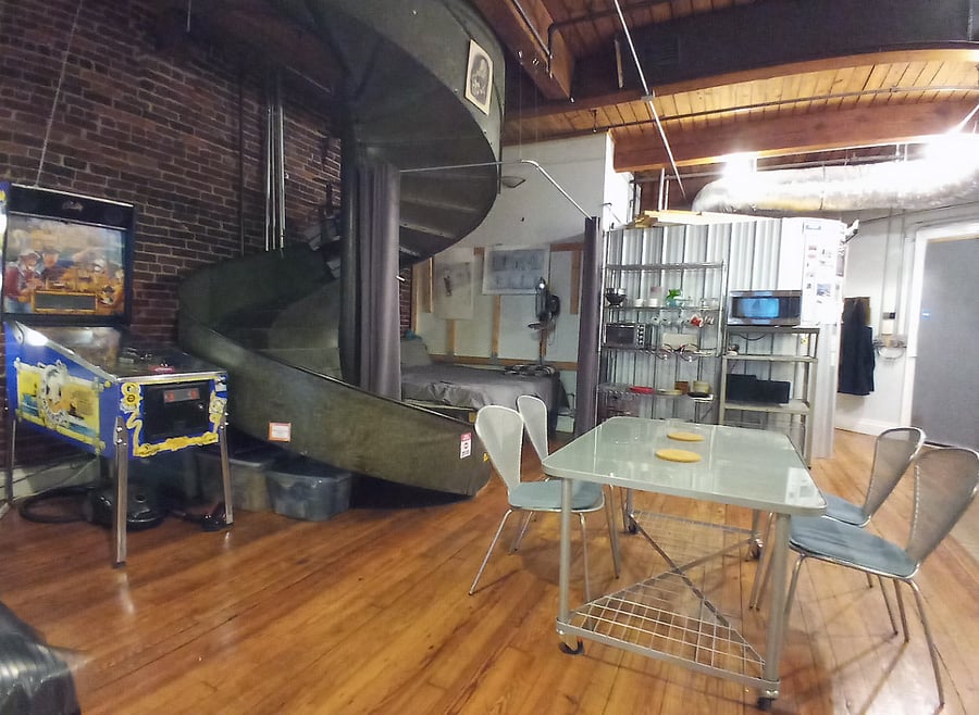 Take a moment to notice the remarkable historic slide, a standout feature that adds a touch of uniqueness and historical charm to the setting.