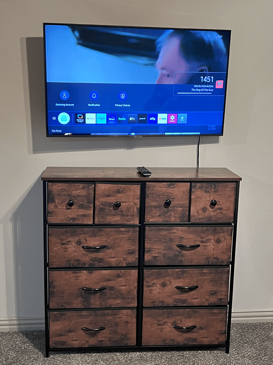 Bedroom Mounted TV