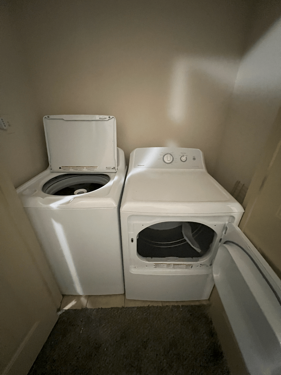 Shared Washer and Dryer in unit.