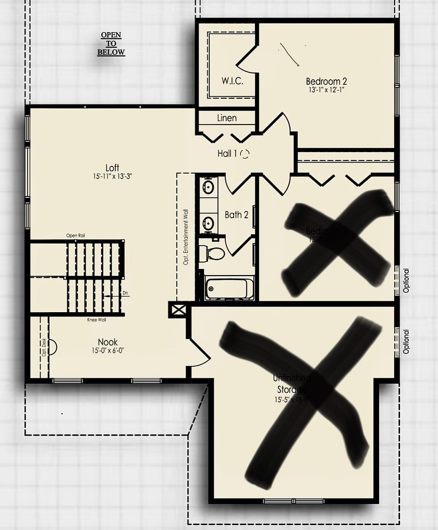 Tenant area on second floor, porch access from second floor.