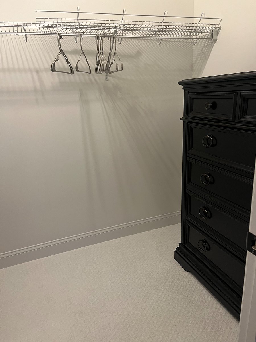 walk in closet in tenant bedroom