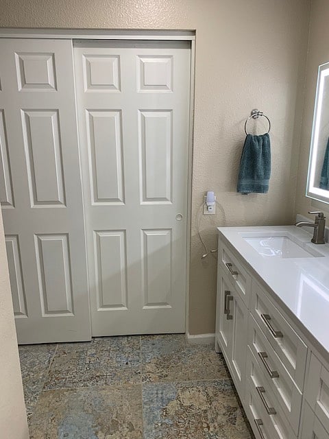Bonus closet with deep wide shelving