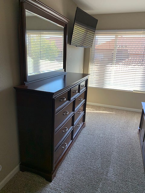 Full size dresser and mirror