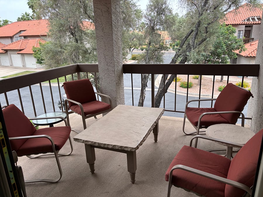 Private patio. Can see McDowell Mountains to the East.
