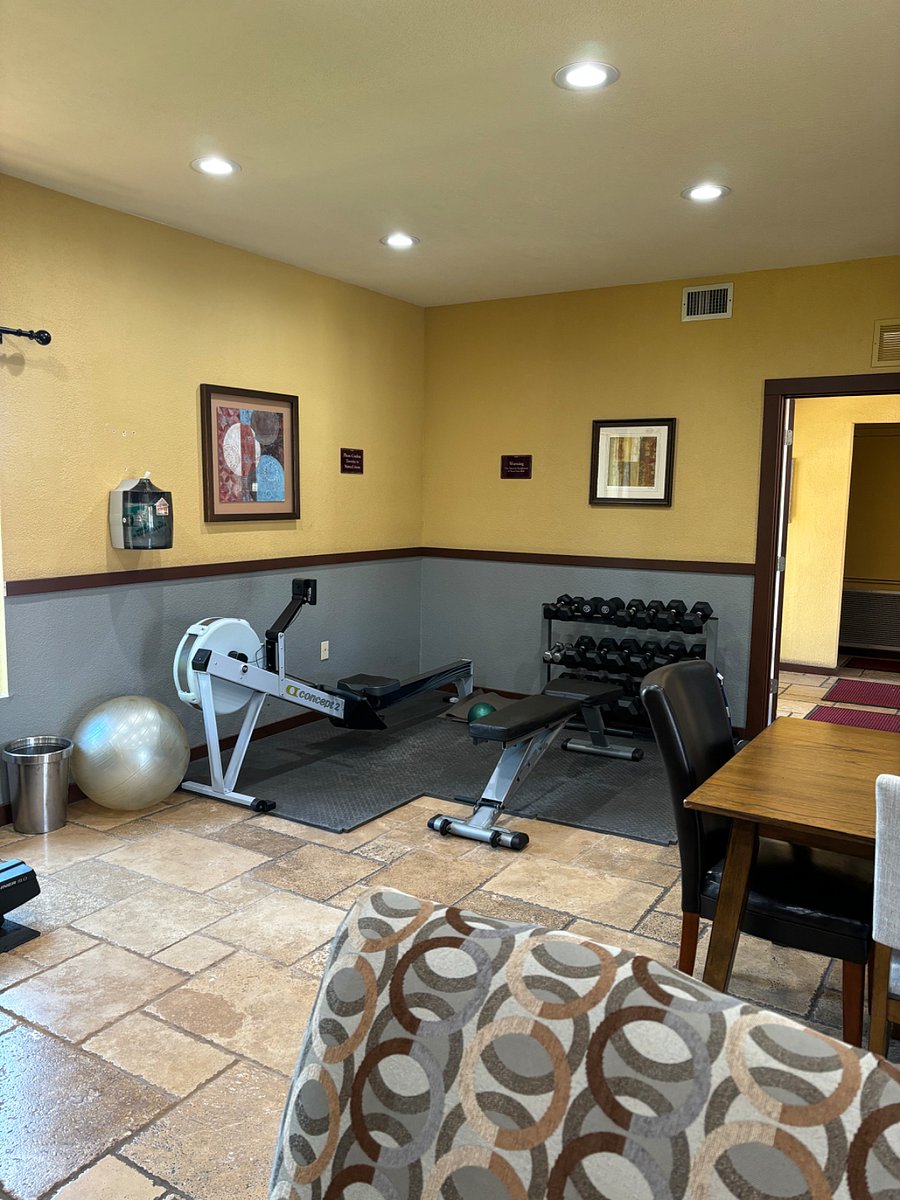 Weights inside the clubhouse