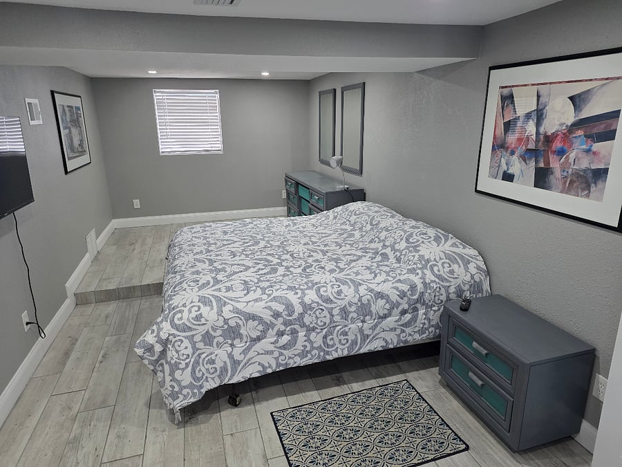 Downstairs master with King Bed