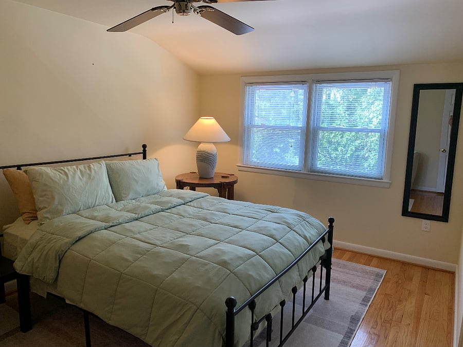 Larger Bedroom. Queen Bed. New carpet.