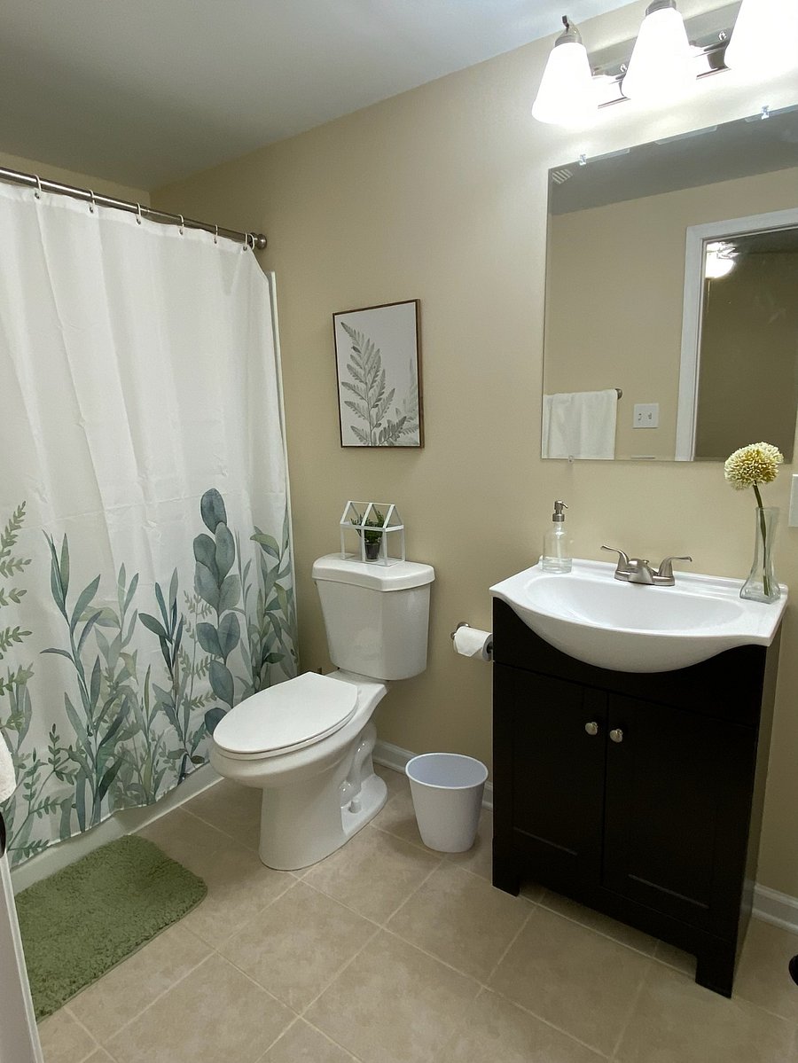 Full bathroom in basement.
