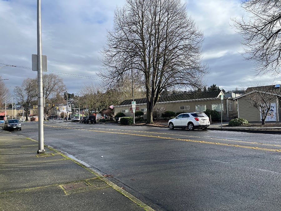 Lots of free street parking available.