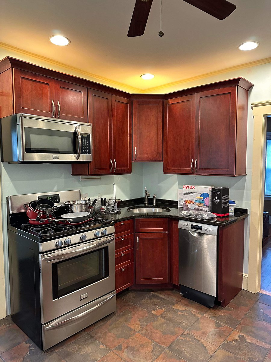 Kitchen during setup