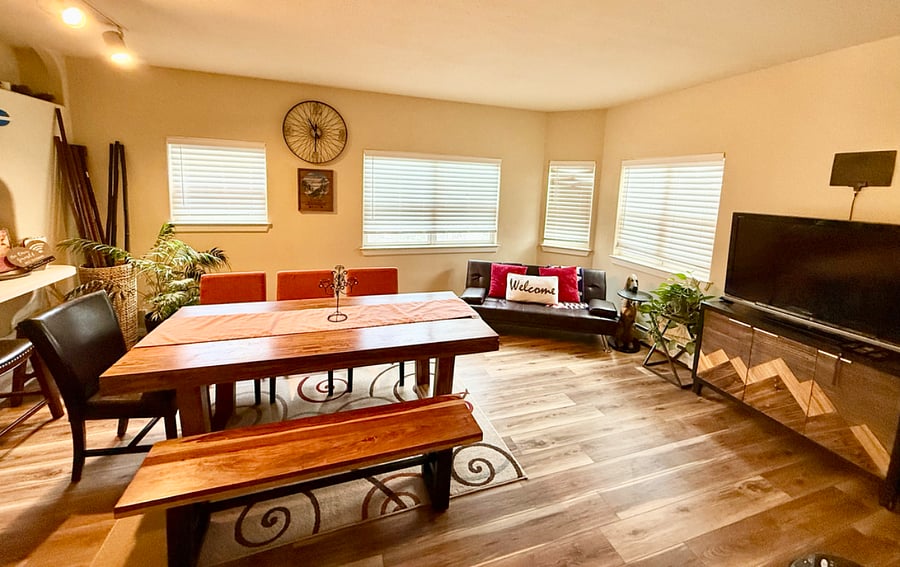 Dinning and living area on main floor
