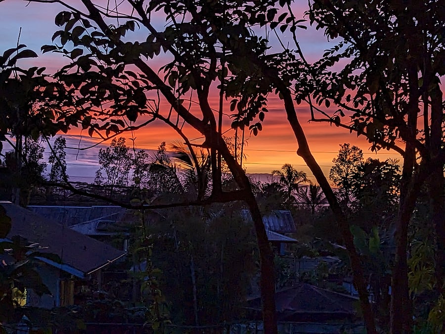 Sunset from upstairs to Mauna Kea view