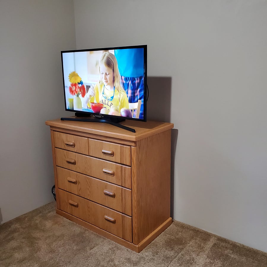 Full size dresser and Smart TV