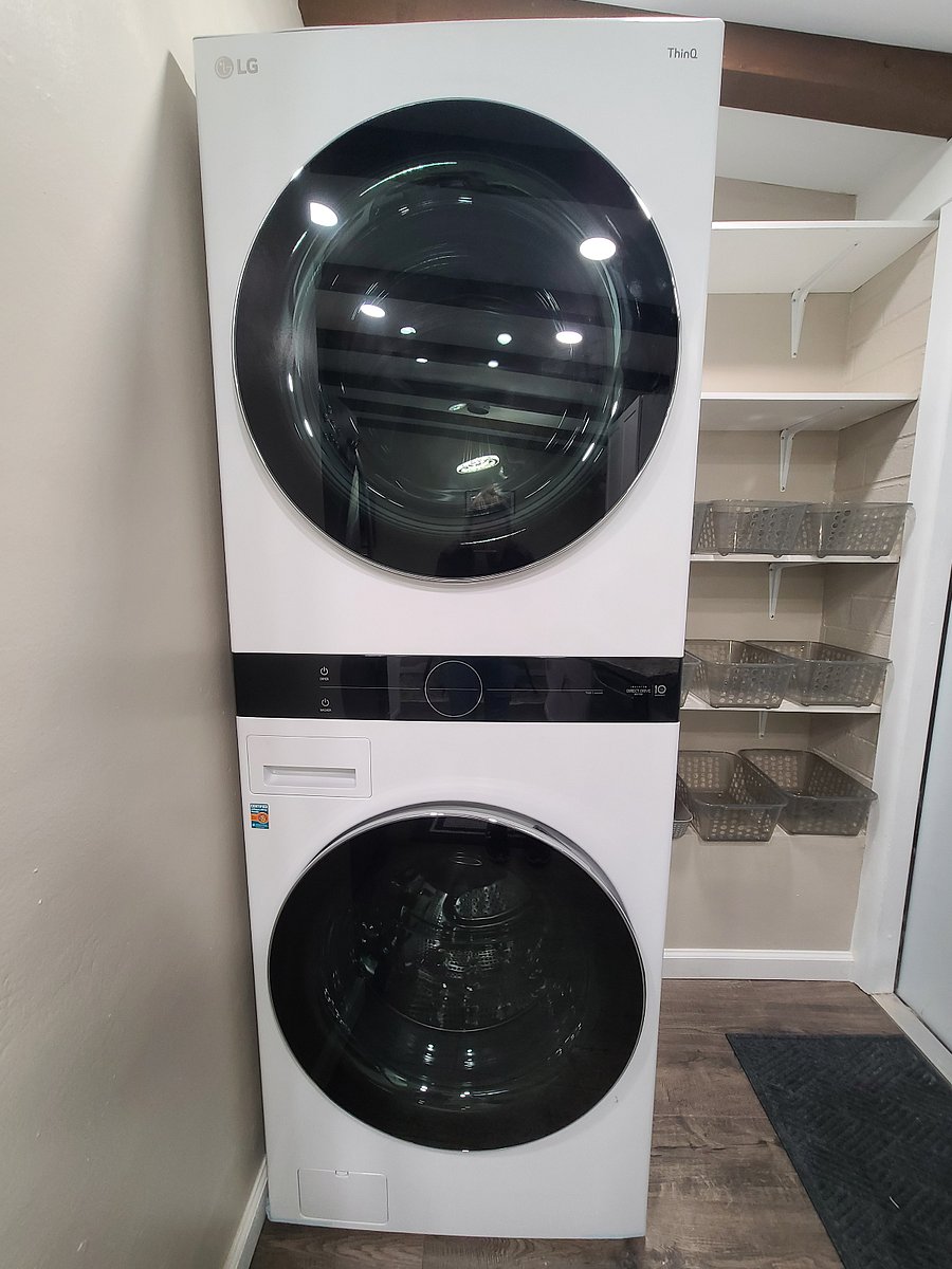 LG WashTower Stacked SMART Laundry Center 4.5 Cu.Ft. Front Load Washer & 7.4 Cu.Ft. Gas Dryer