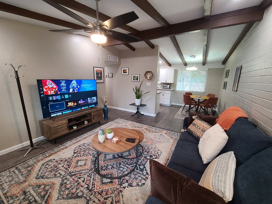 65" Smart TV with Xumo streaming box. High speed internet also provided. 