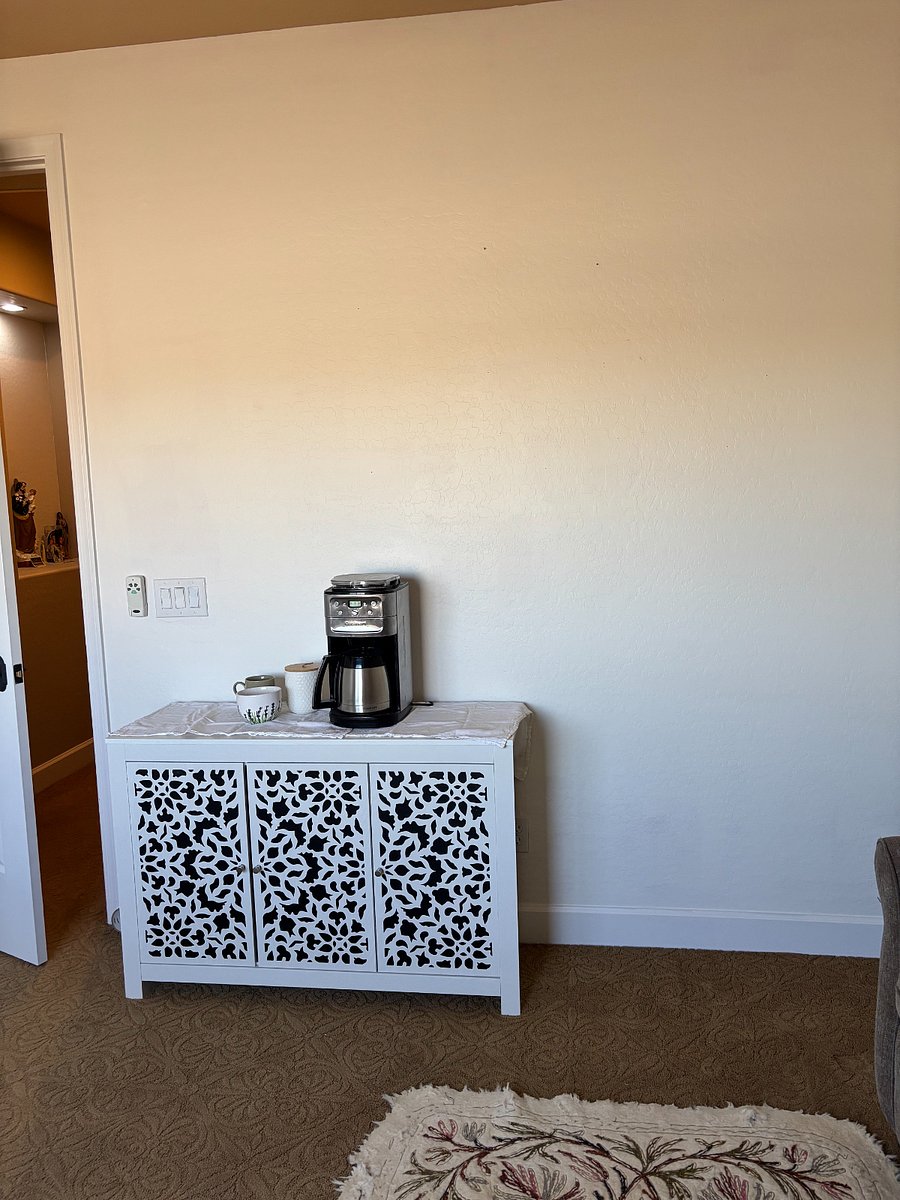 Drink your morning coffee right after you wake up. I will provide a small refrigerator on request.