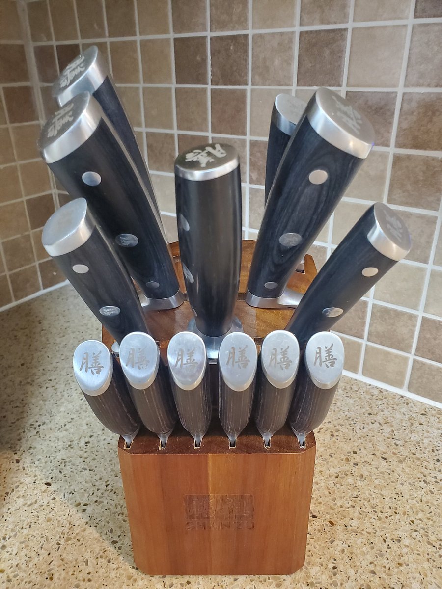 Use these quality knives to prepare your meal.  But be careful because they are sharp!