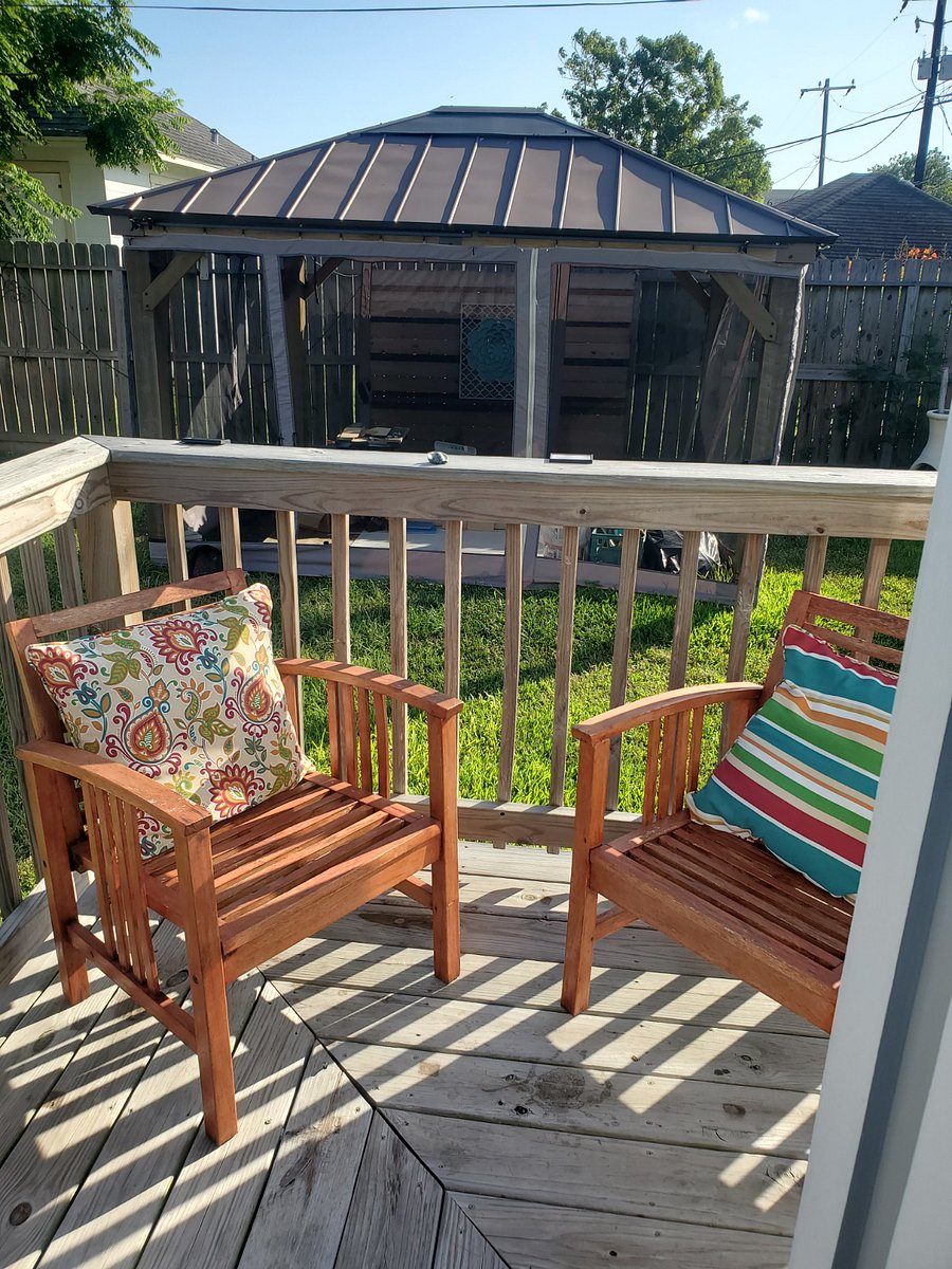 Relax on the deck right outside your door!
