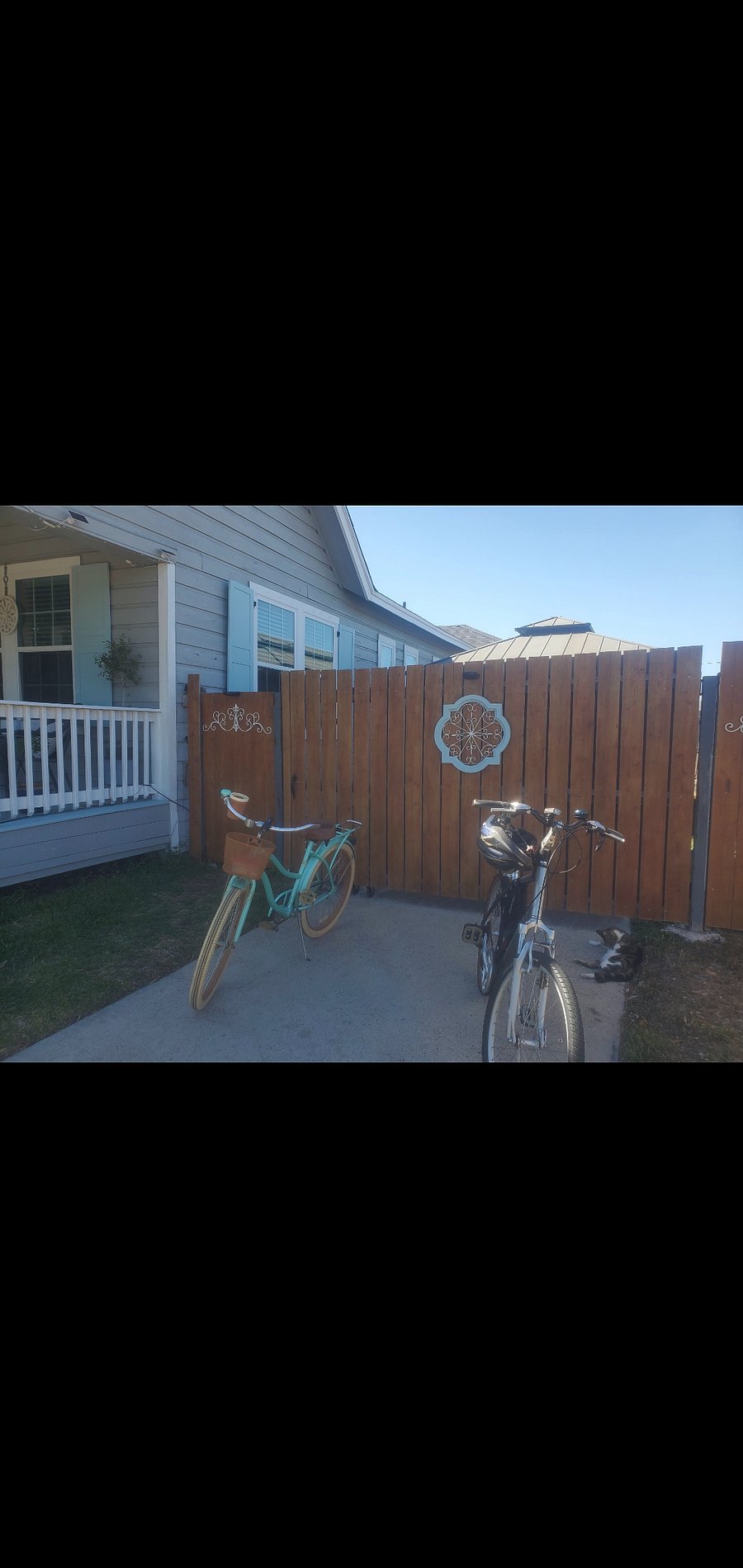 This is a closer view of the door to the back yard.