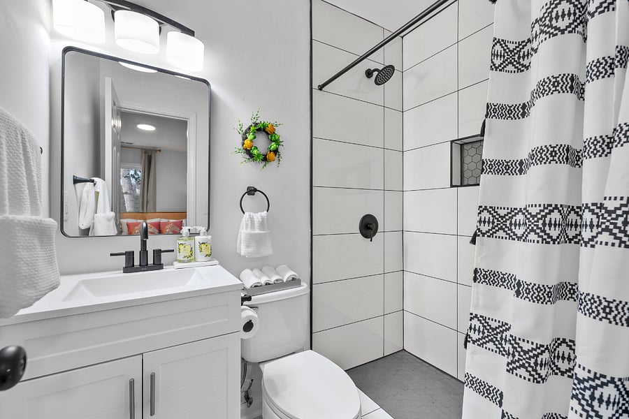 Beautifully Updated Ceramic Stand-Up Shower