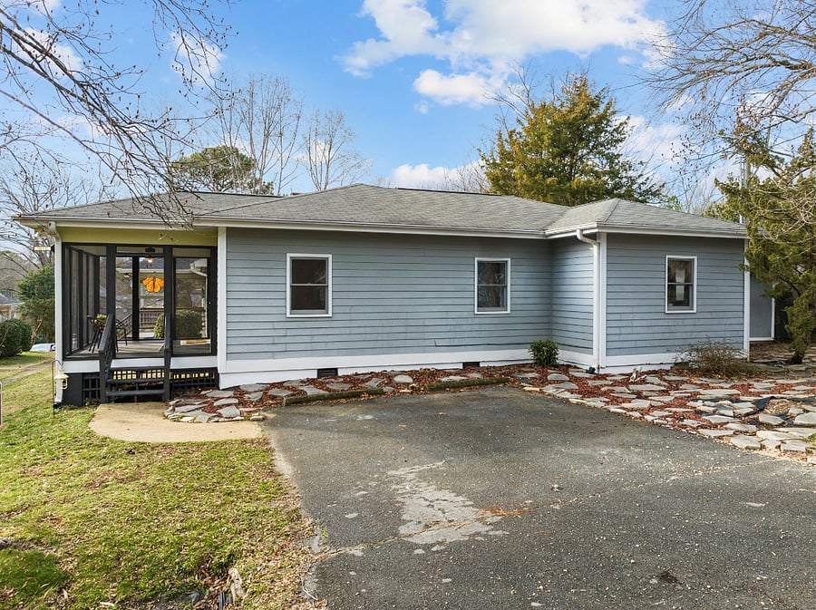 Front View of Our Home Showing ample parking space.