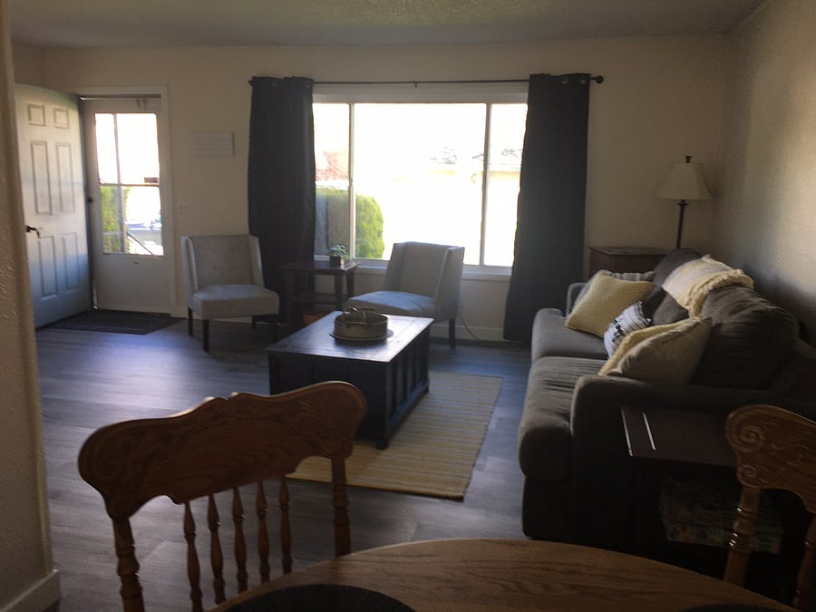 Living room area from dining room