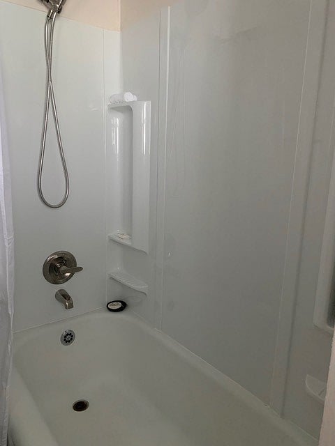 Tub and shower with new tub walls