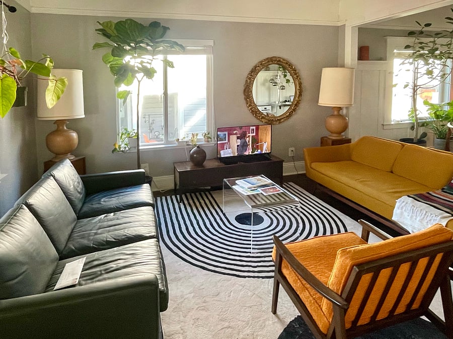 Entire home is themed in mid century modern appeal. I hope you'll enjoy the comfort it brings.