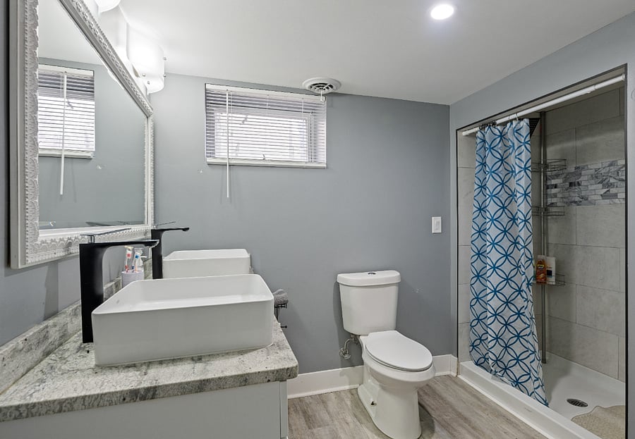 Basement bathroom