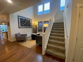 Entryway and living room