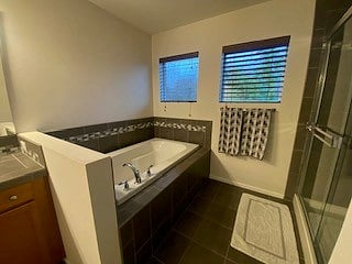 Primary bathroom soaking tub