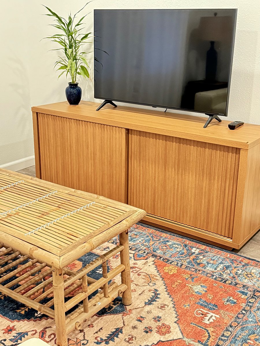 Smart TV and Storage Cabinet and coffee table