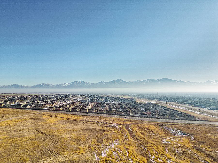 View of Salt Lake Valley from the backyard.