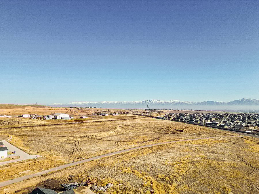 View of the landscape behind the home. 