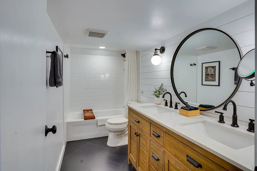 master en suite bath with heated floor
