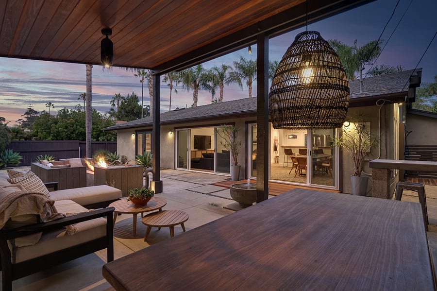 Outside sitting and eating area.