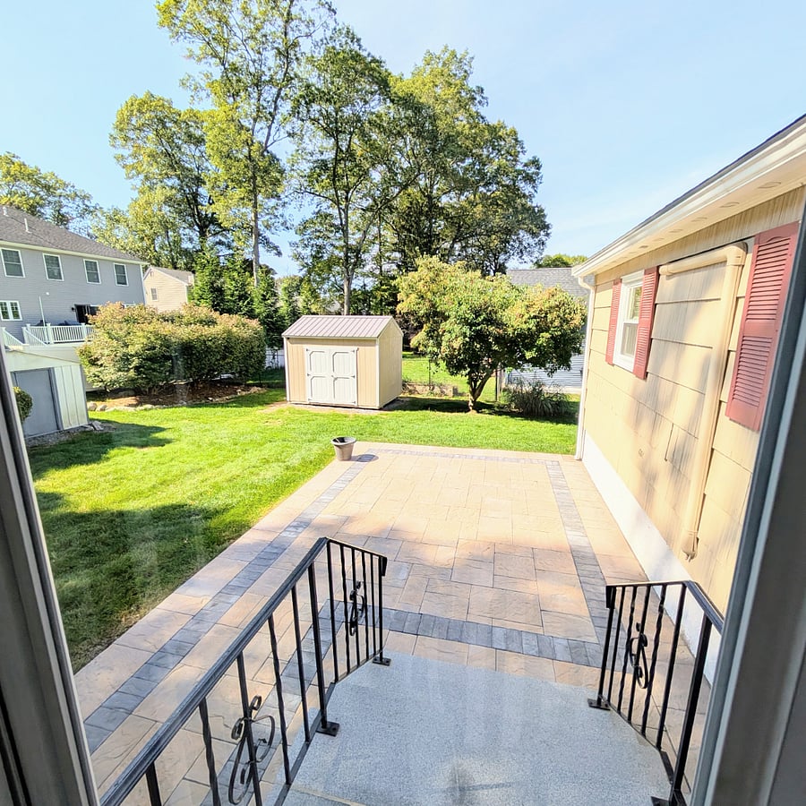 Backyard patio off Kitchen