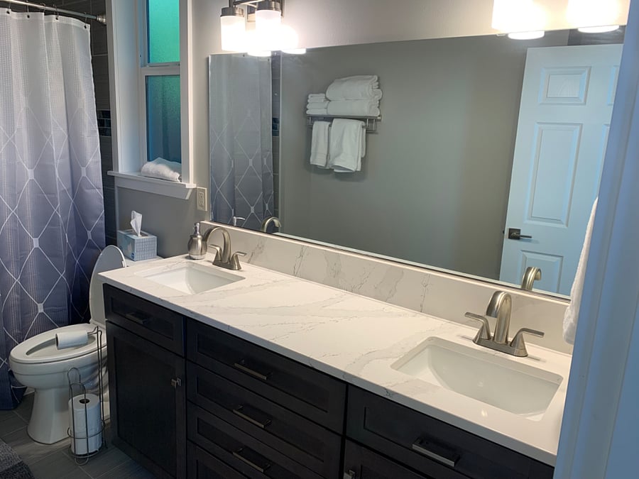 Master bath (shower and double sink)