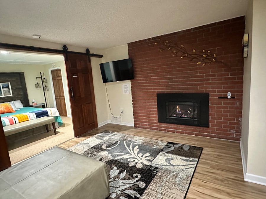 Cosy gas fireplace