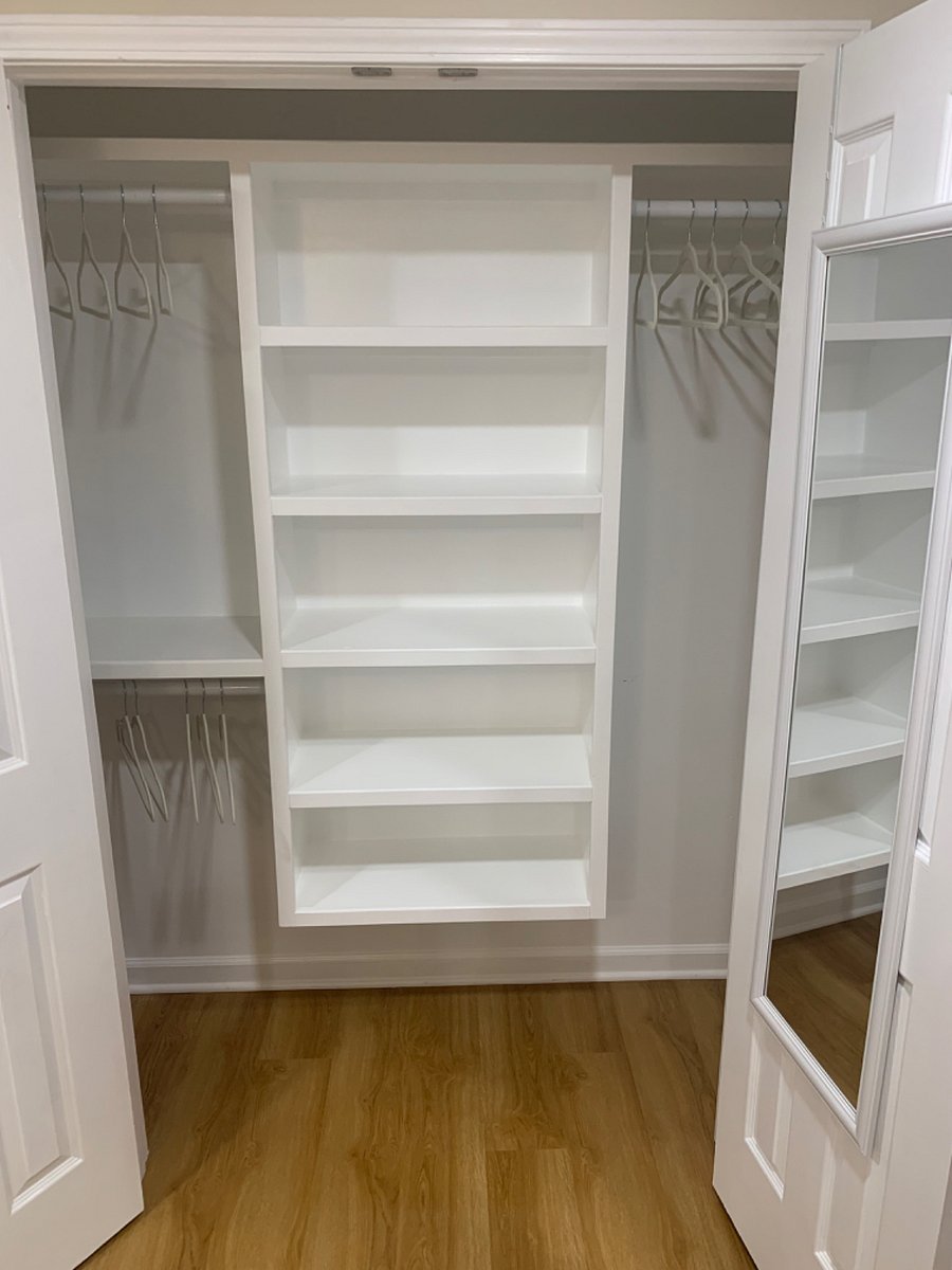Built-Ins for the closet... plenty of space.