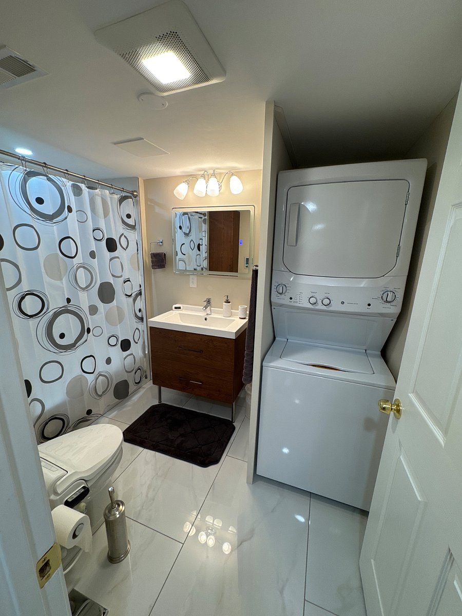 Washer & Dryer in the Bathroom.