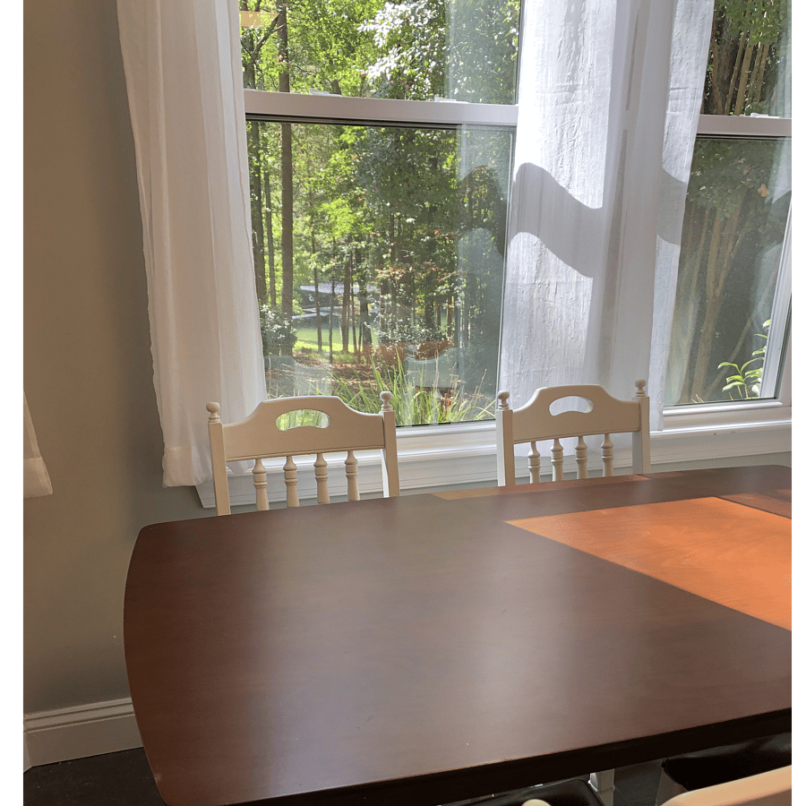 Dining area with lake view