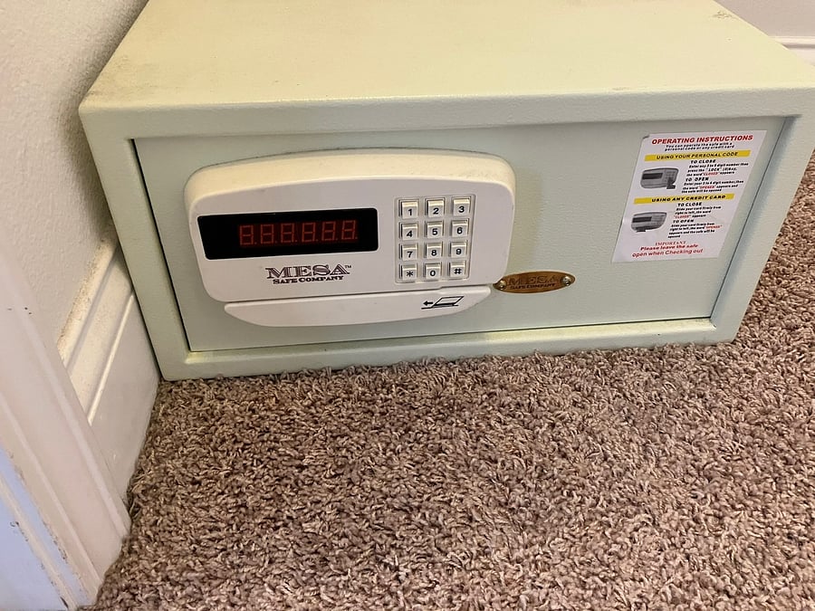 Safe in Master Bedroom