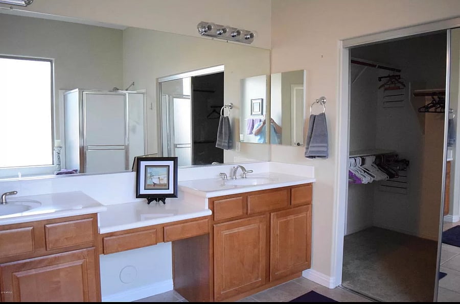 Master Bath and walk in closet