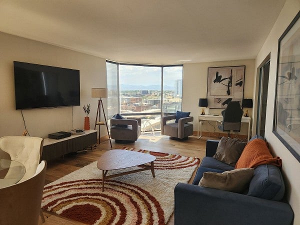 Living Room with view of the Rockies