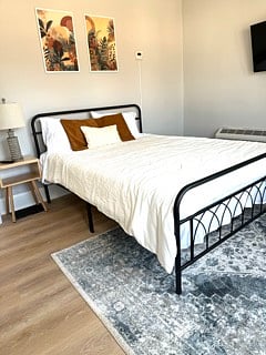 Bedroom- Queen Bed; with 40" Smart TV