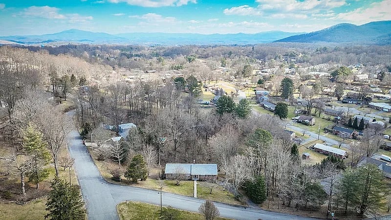 Aerial View of the neighborhood. Our house is the one in the middle of the photo.